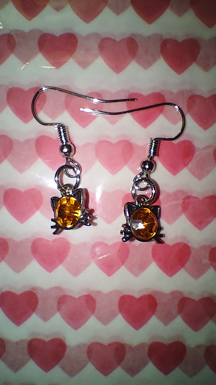 Cat Gem Earrings