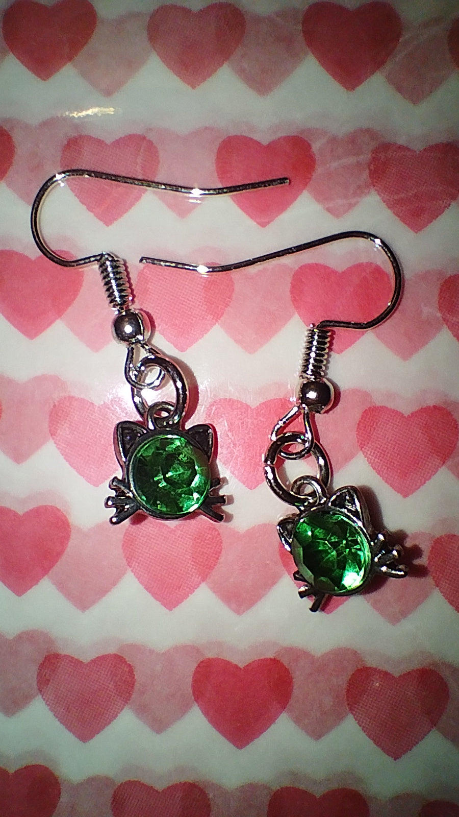 Cat Gem Earrings