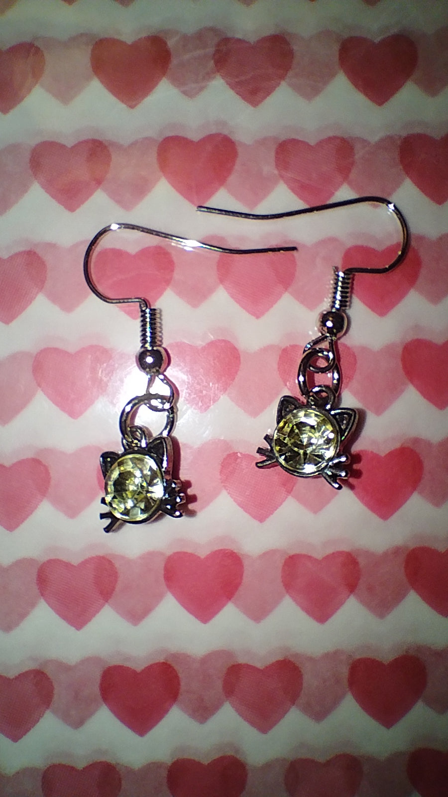 Cat Gem Earrings