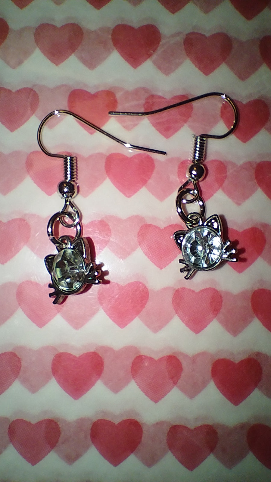 Cat Gem Earrings